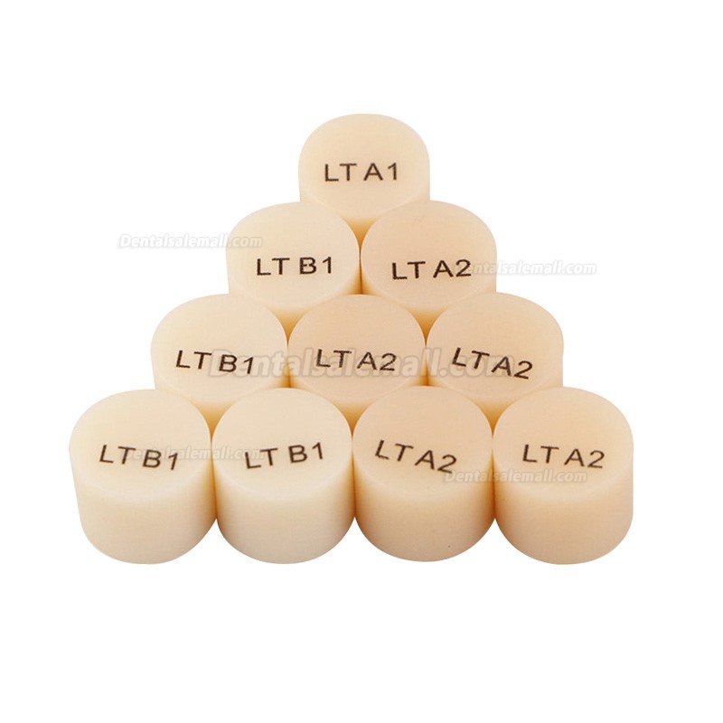 10PCS Dental Lab Glass-Ceramic Lithium Disilicate Pills Emax Press Block